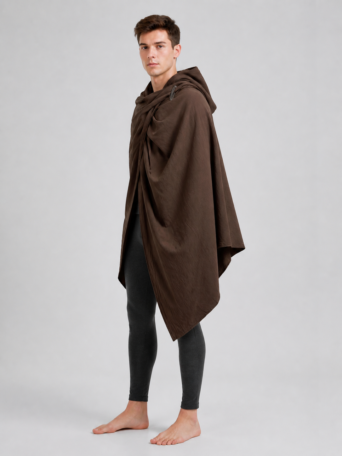 Brown Carnival Cloak with Hood