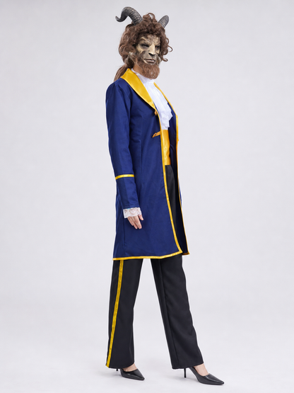 Carnival Costume with Cape, Beast Mask, and Pants
