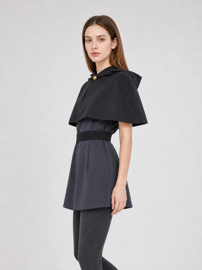 Amity Cosplay Dress with Hood and Wide Belt