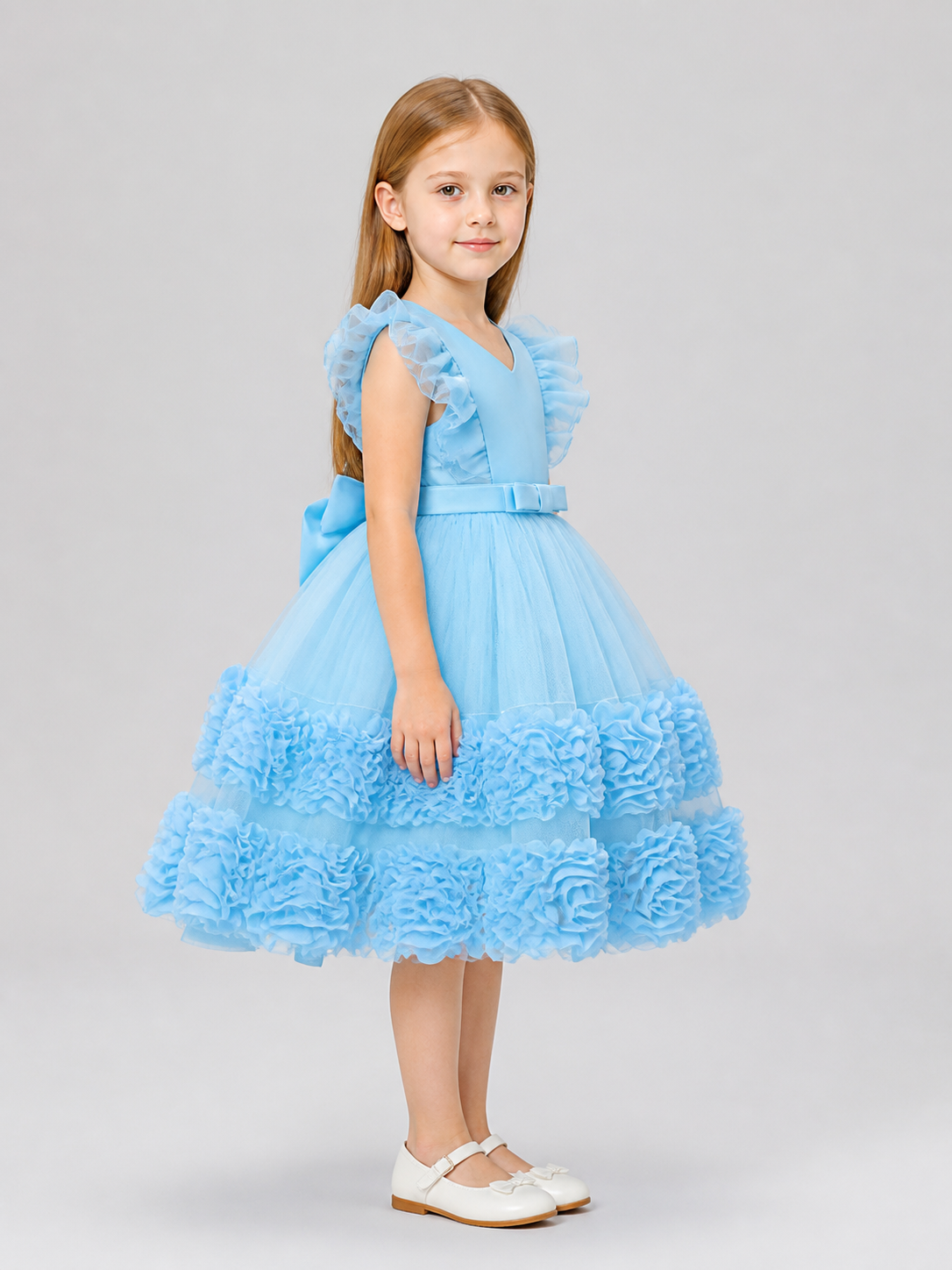 Princess Party Dress with a Full Tulle Skirt