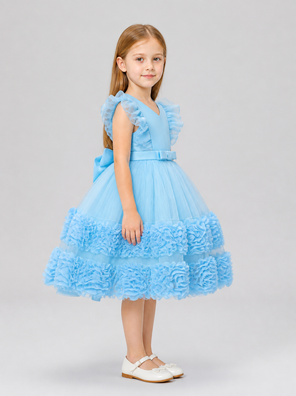 Princess Party Dress with a Full Tulle Skirt