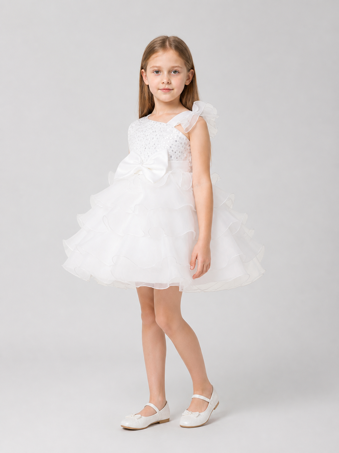 Full Princess Dress with Sequins for Performances side view