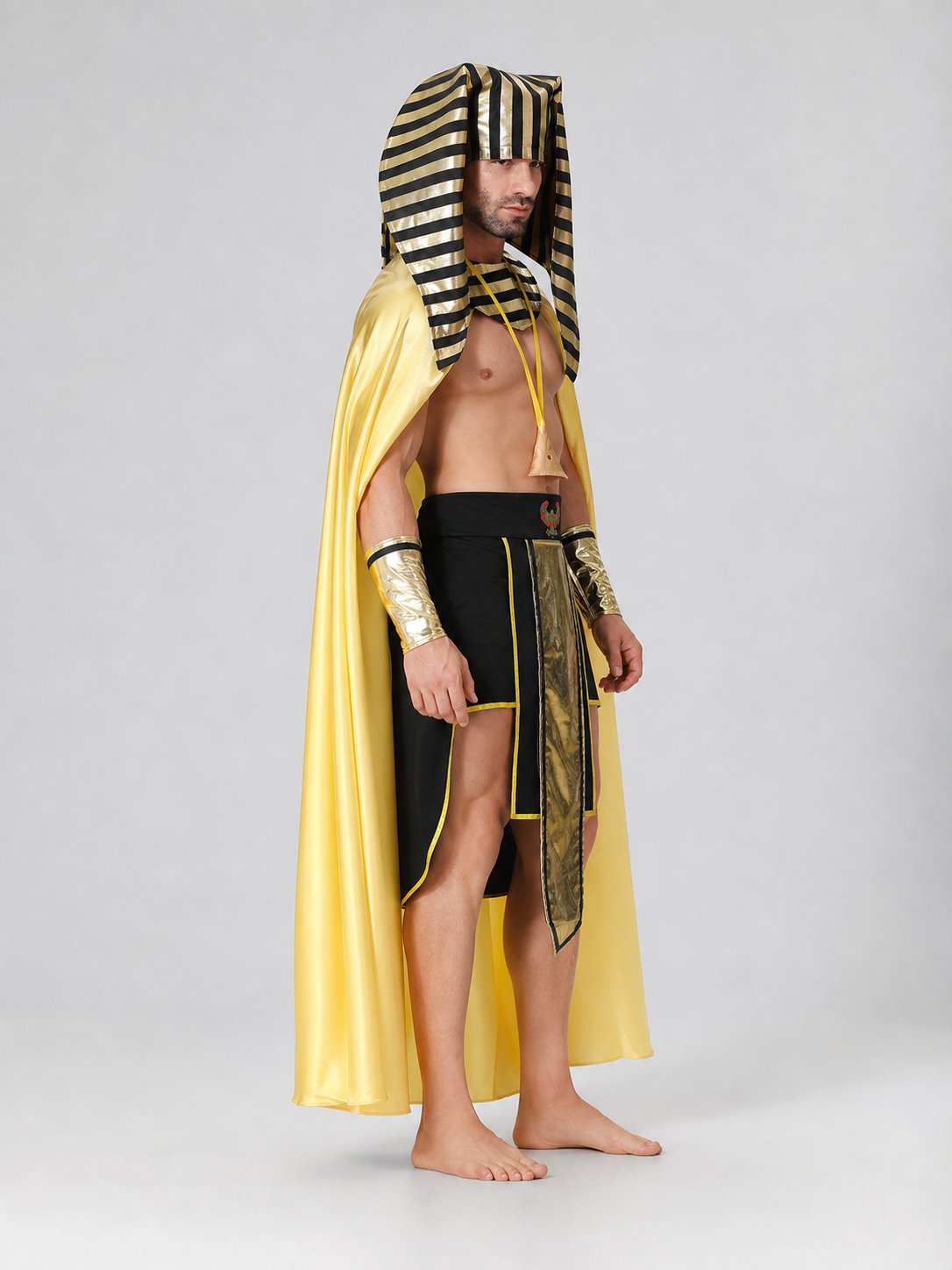 Egyptian Pharaoh Costume with Cloak and Accessories