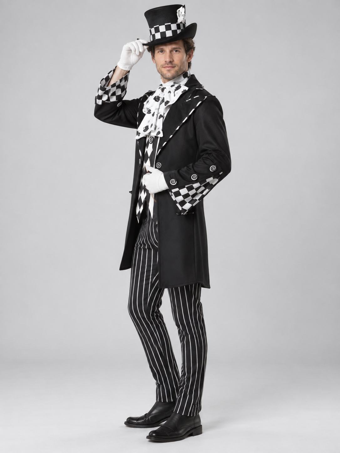 Adult Costume: Tailcoat, Pants, Top Hat, Jabot
