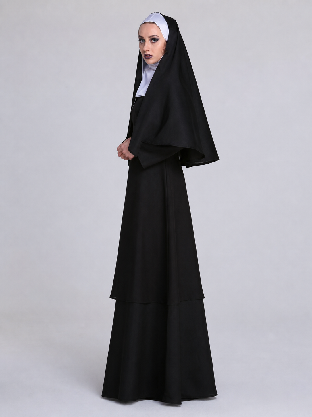 Halloween Costume with Black Veil