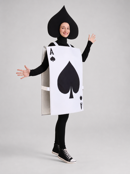 Ace of Spades Playing Card Costume for Performances