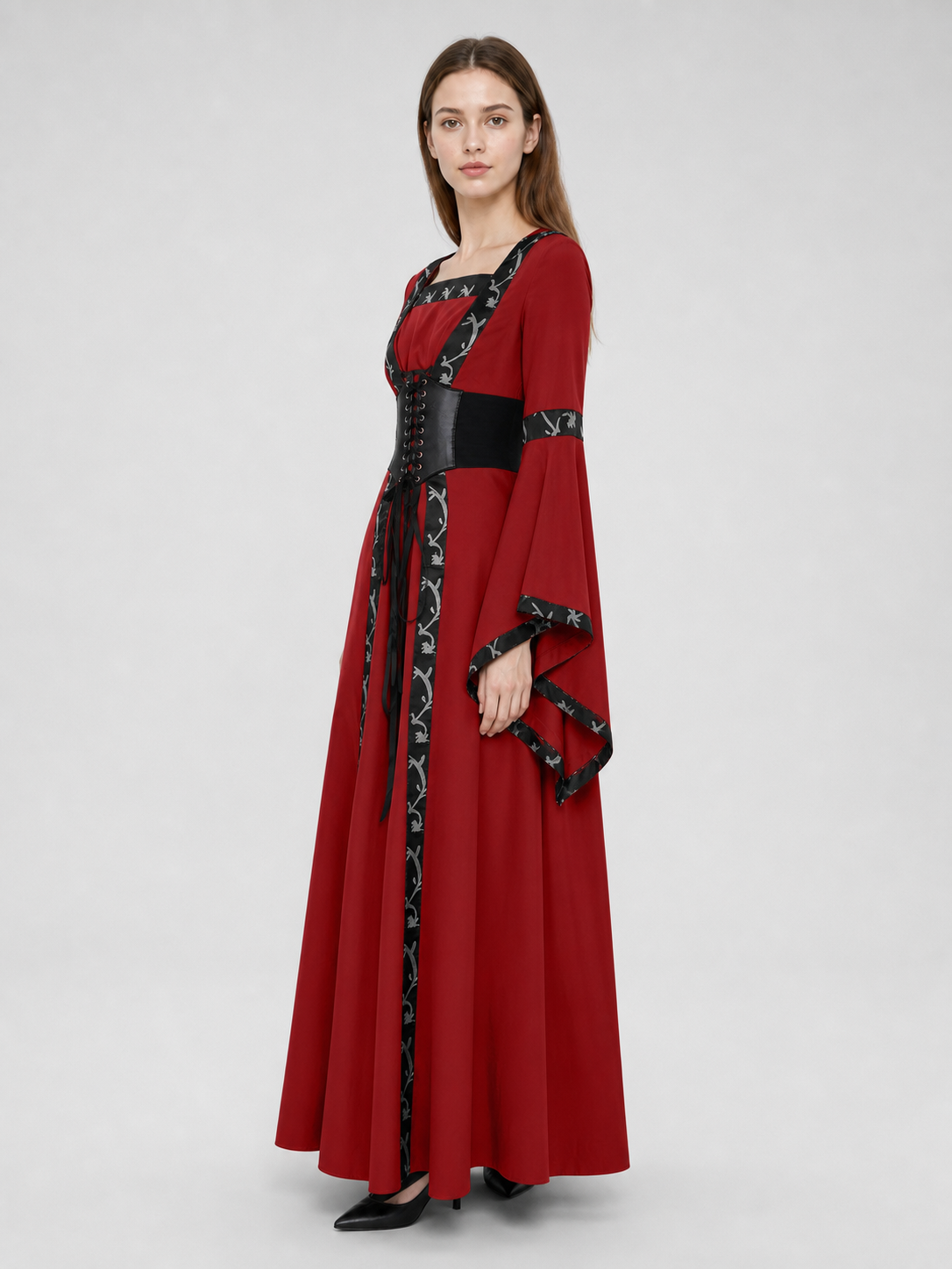 Gothic Medieval Hooded Dress
