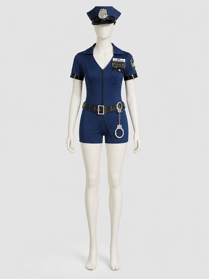 Halloween Police Costume with Accessories S-XXXL side view