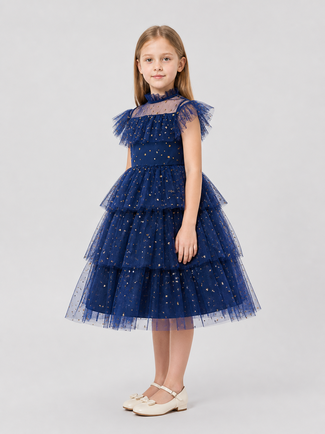 Children’s sequined princess dress with a full skirt