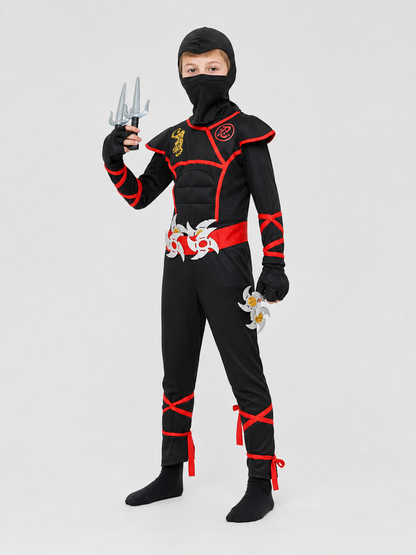 Ninja Cosplay Costume with Mask and Accessories side view