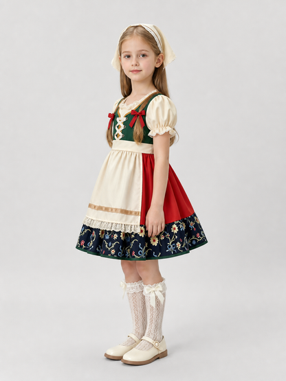Bavarian-Style Carnival Dirndl Dress side view