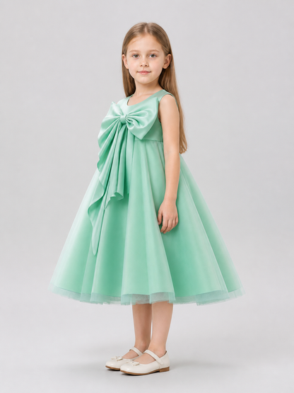 Tutu Dress with Satin Bow for a Flower Girl