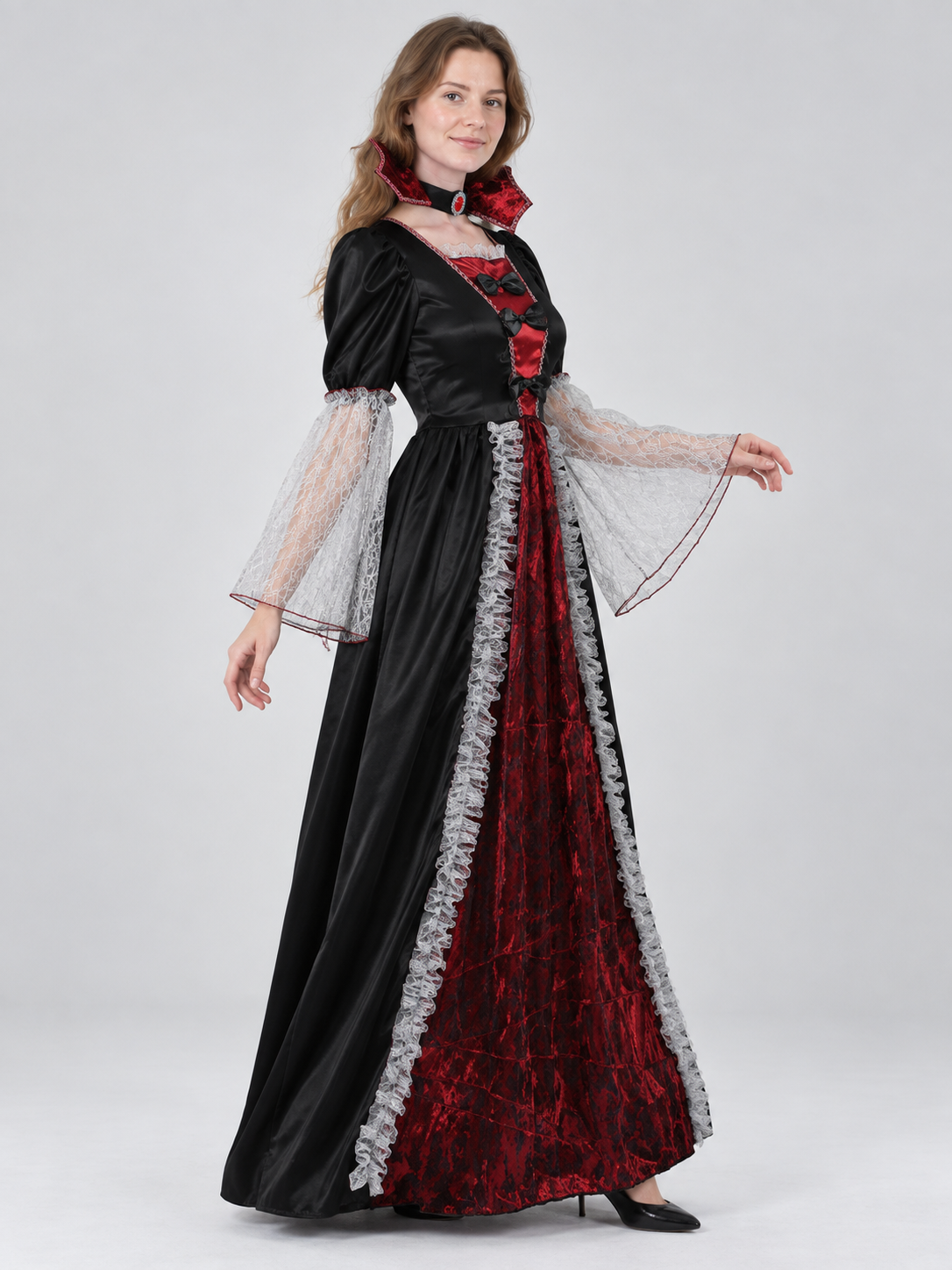 Halloween Carnival Costume with Dress and Collar
