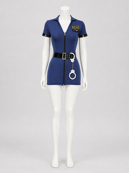 Police Costume with Shorts for Halloween Cosplay