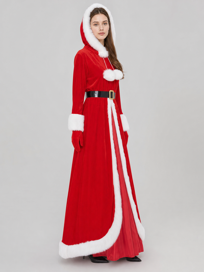 New Year's Christmas Costume with Hood side view