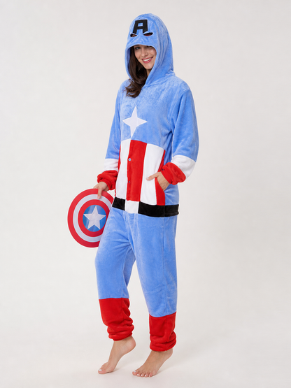 Hooded Superhero Costume Jumpsuit