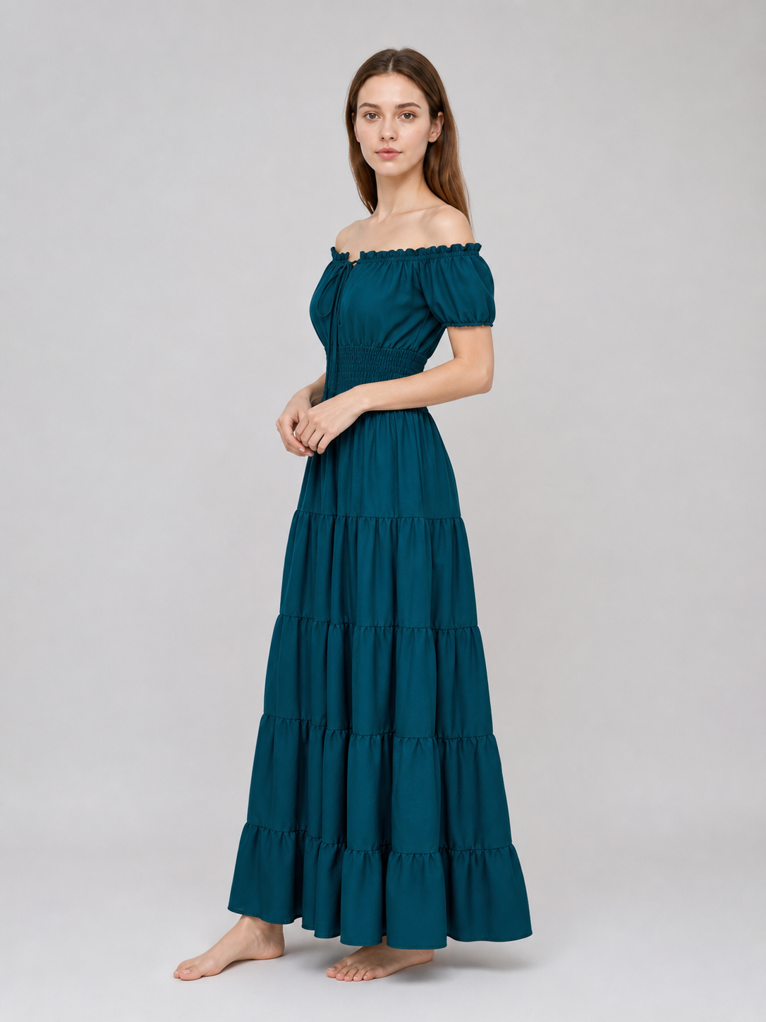 Medieval Irish-Style Tiered Dress