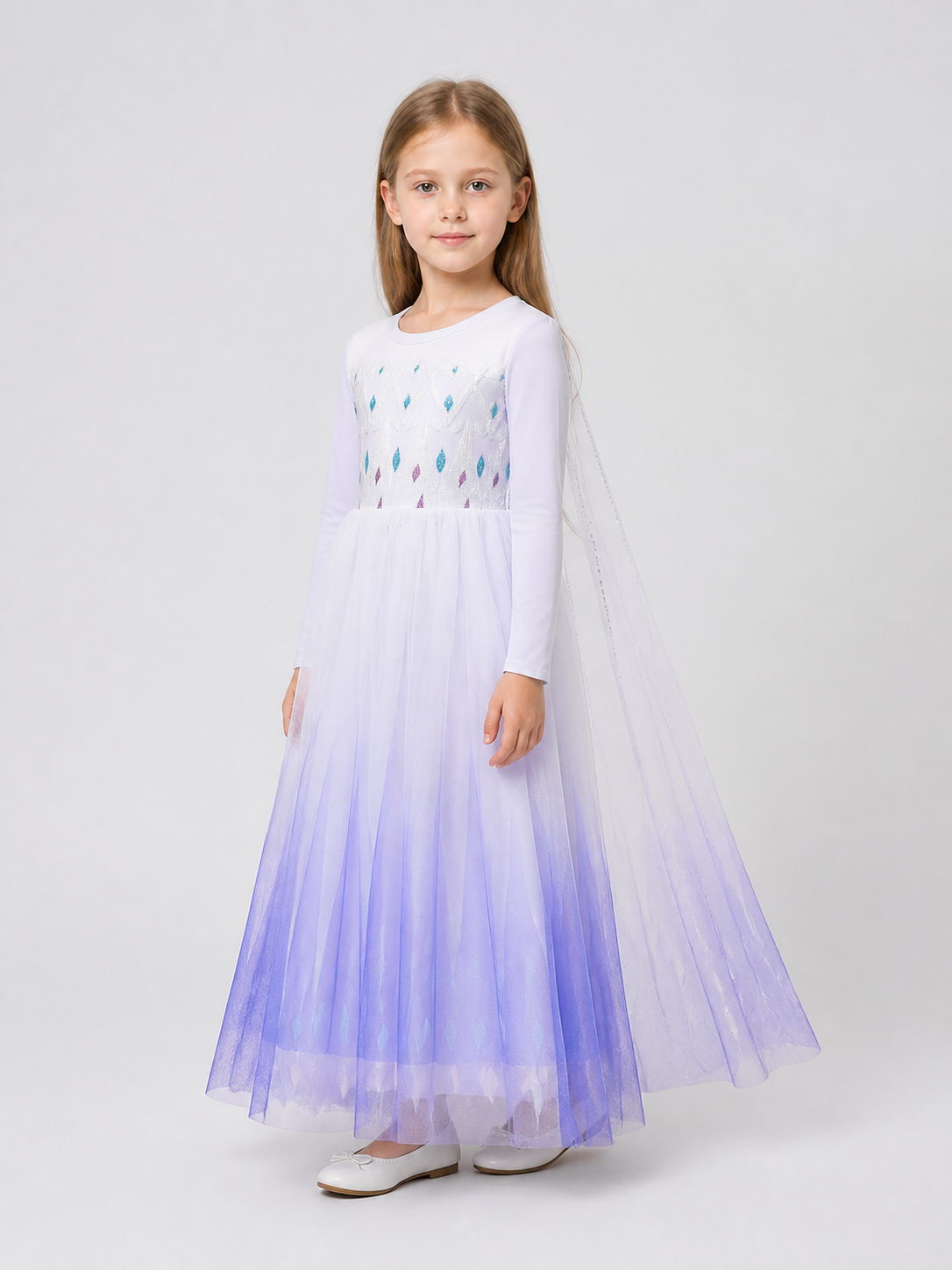 Children’s Frozen Elsa and Anna Dress side view