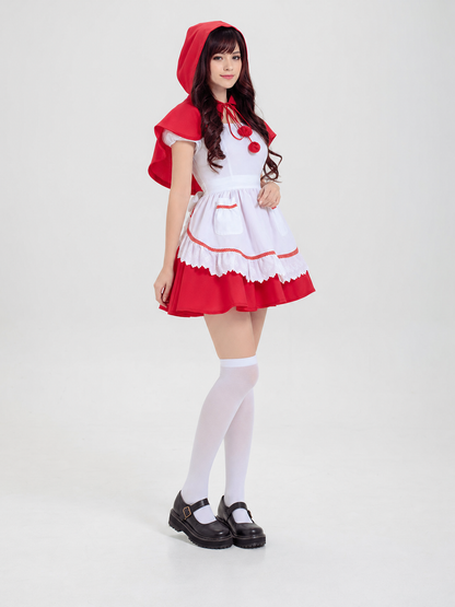 Little Red Riding Hood Costume with Cape and Apron