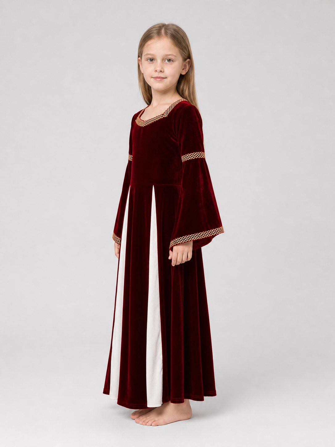 Medieval-Style Costume Dress with Sleeves