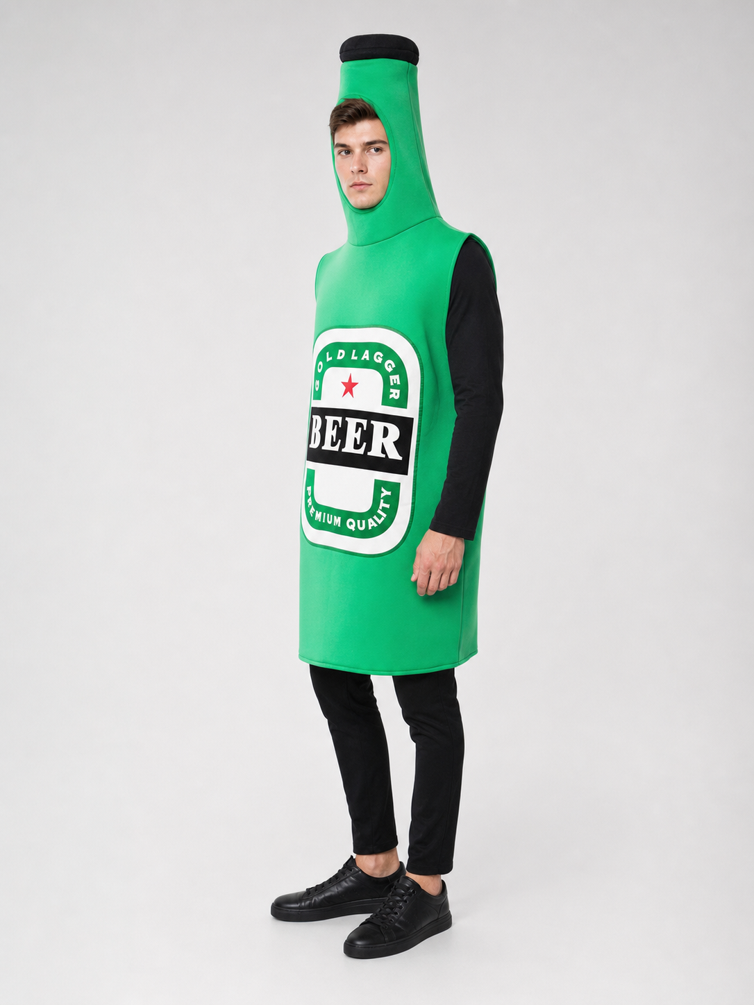 Halloween Beer Bottle Costume with Hood