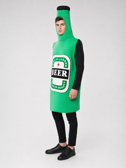 Halloween Beer Bottle Costume with Hood