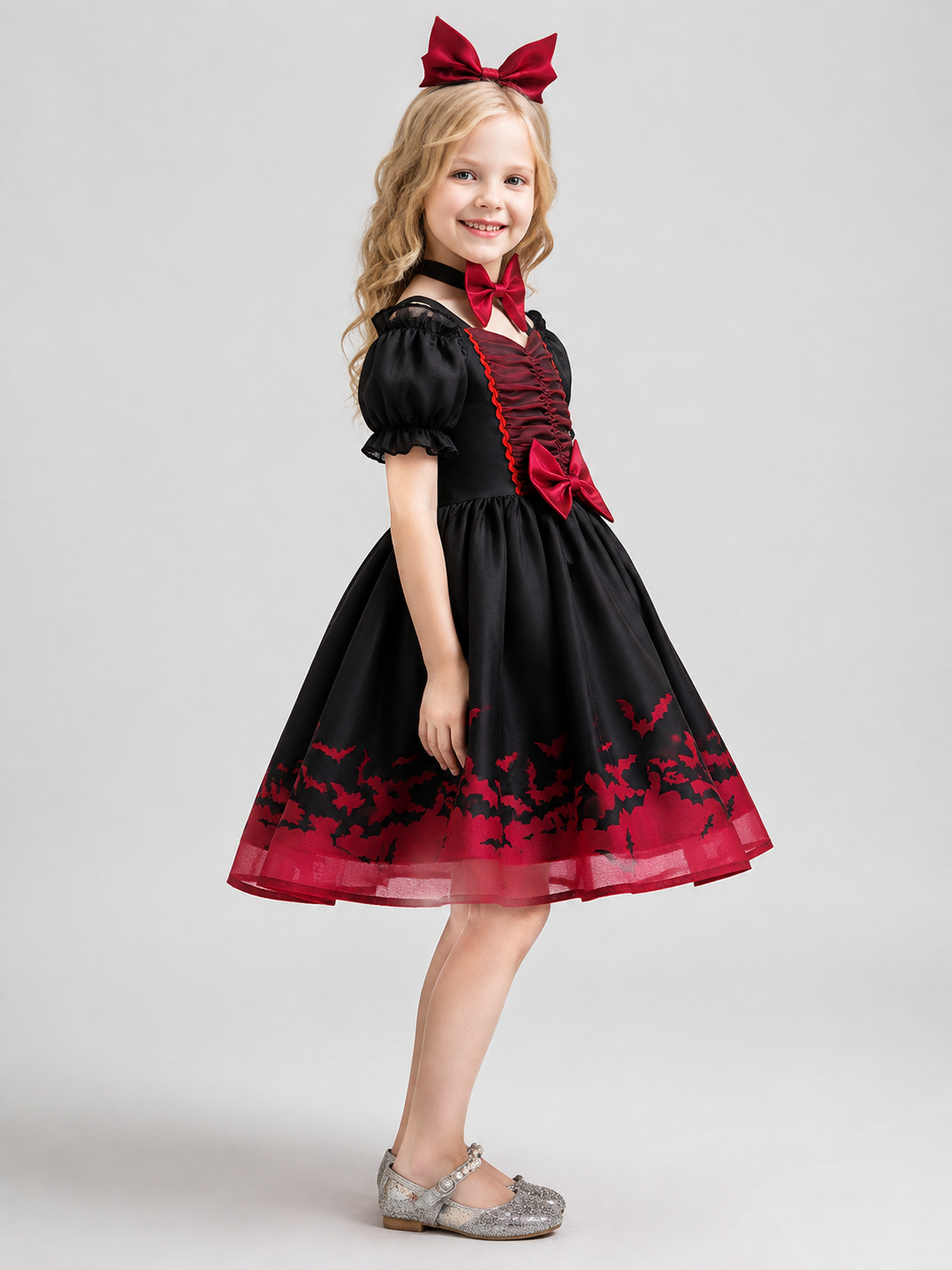 Girls' Bat Costume Dress side view