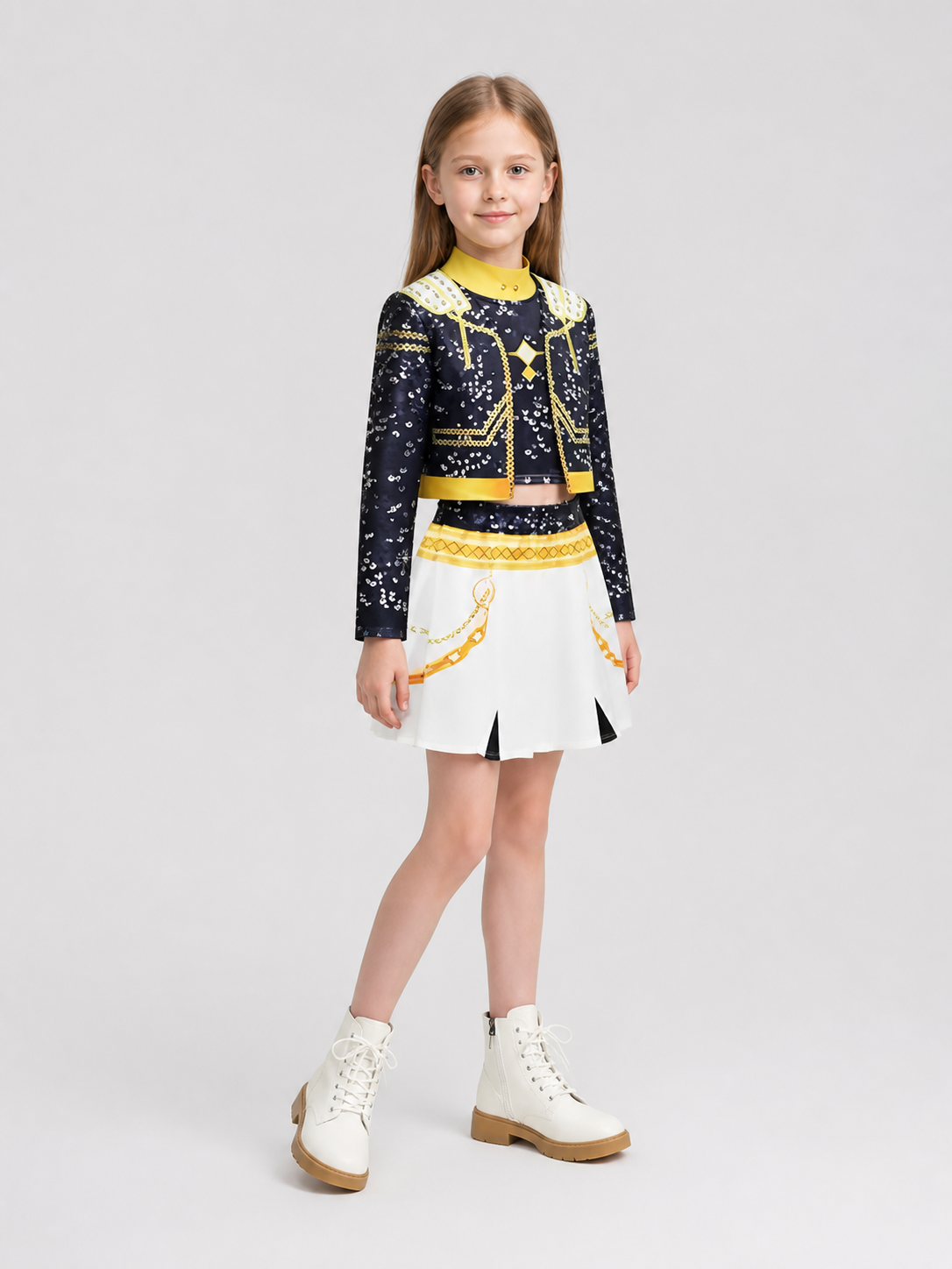 Stage Cosplay Costume, Top and Skirt, 2-Piece Set side view