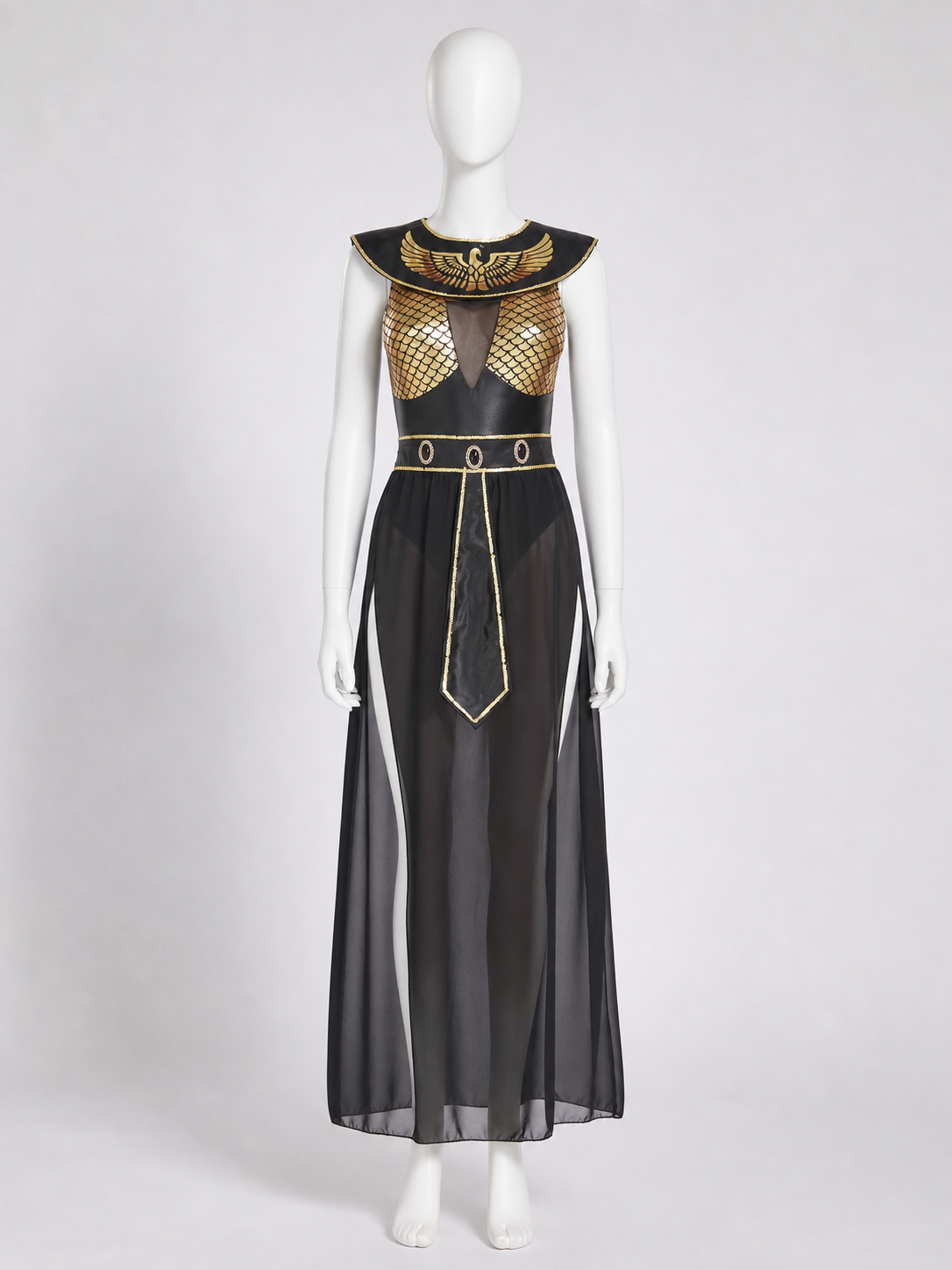 Cleopatra Costume, Long Dress side view