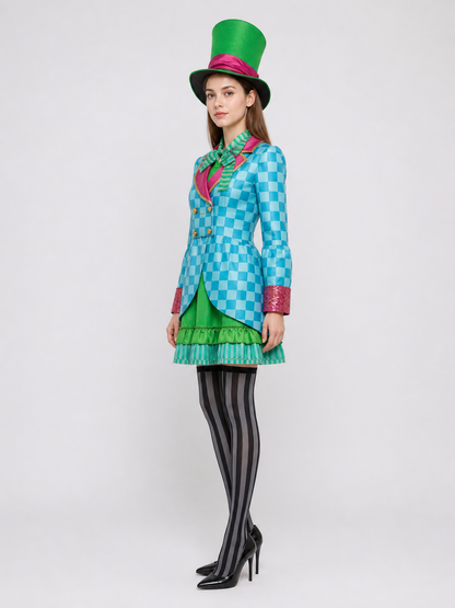 Alice Cosplay Costume: Jacket, Skirt, Top Hat