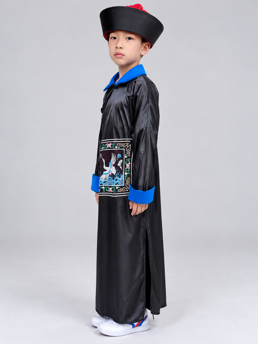 Kids' Carnival Costume with Black Robe and Hat
