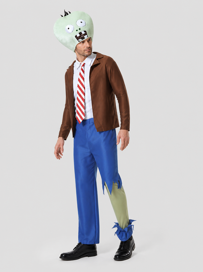 Zombie Costume with Mask for Halloween and Cosplay side view