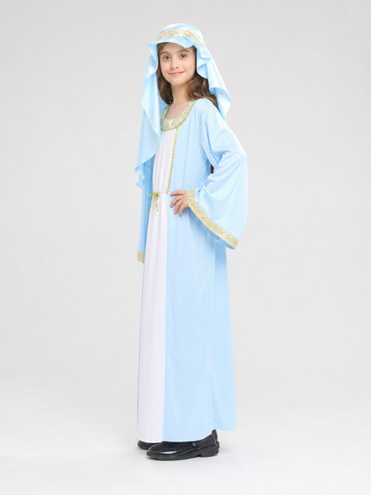 Children’s Shepherd Costume with Cape and Long Dress