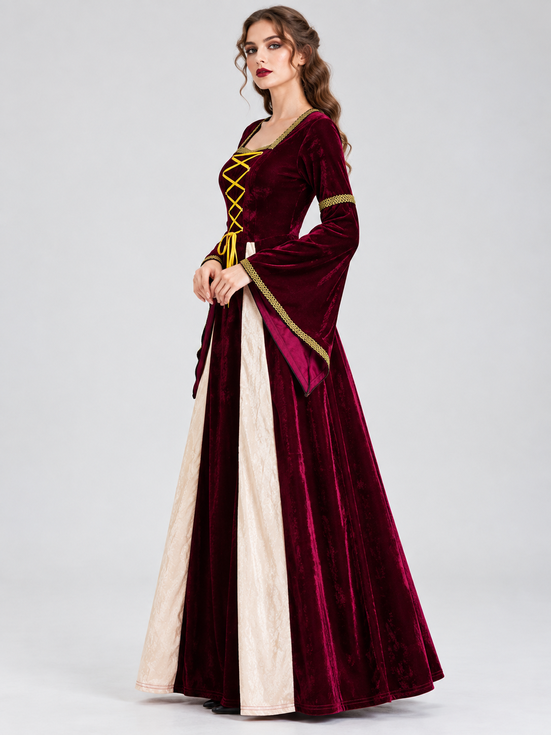 Halloween Carnival Dress, Dark Burgundy