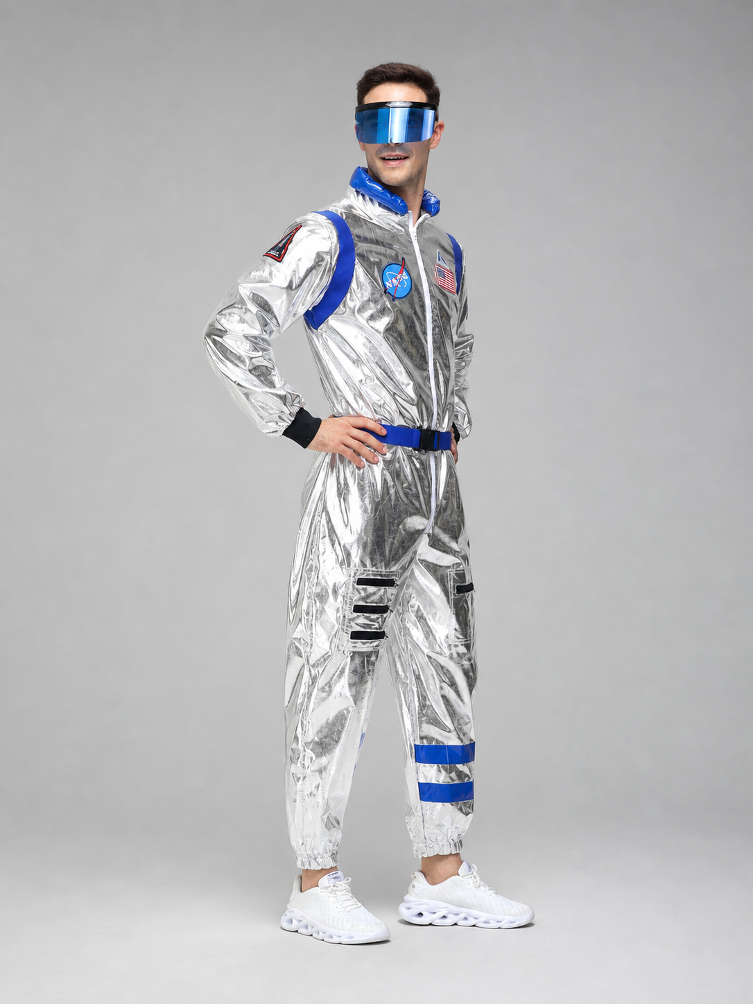 One-Piece Astronaut Costume for Cosplay with Decorative Details