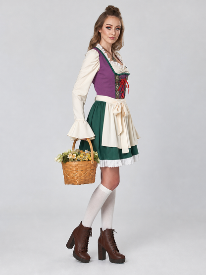 Oktoberfest Dress with Apron and Lacing