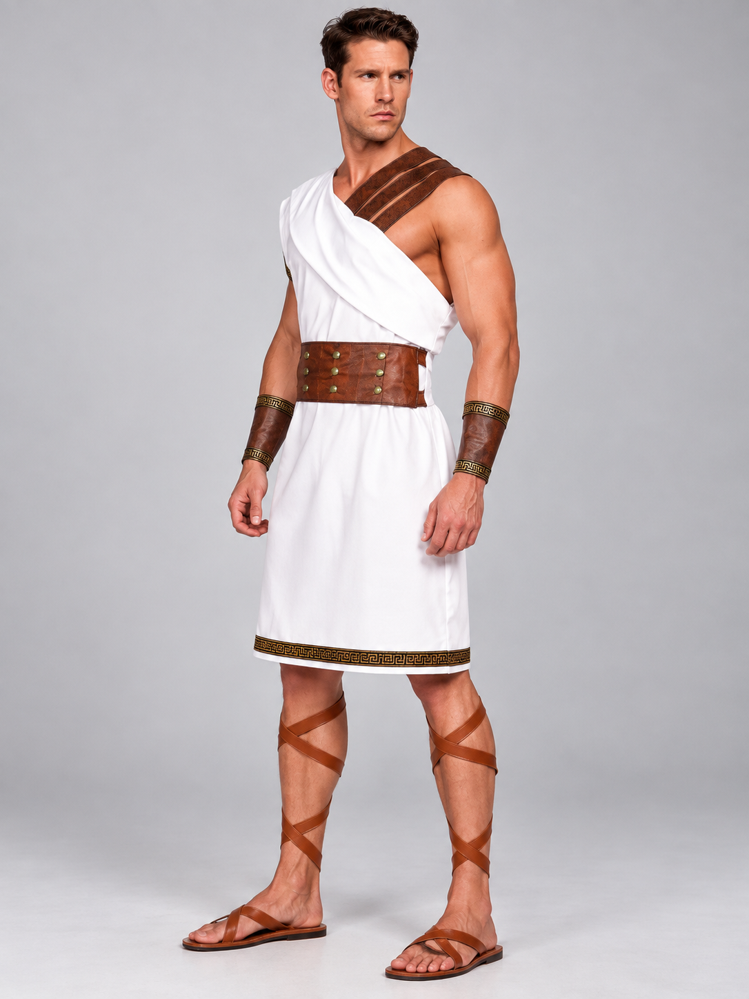 Greek Warrior Carnival Costume with Tunic and Belt