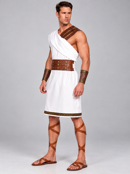 Greek Warrior Carnival Costume with Tunic and Belt
