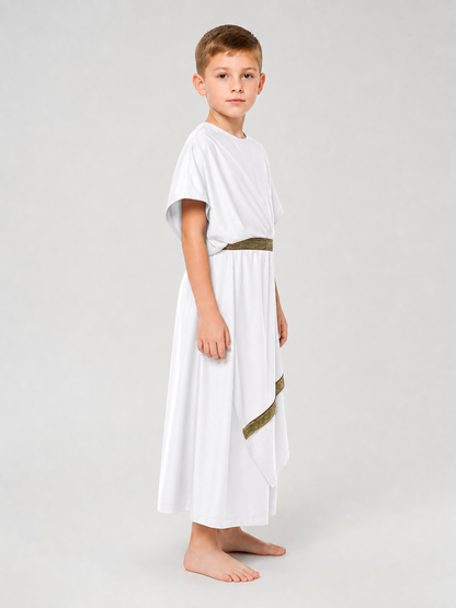 Greek-style costume: white tunic with belt