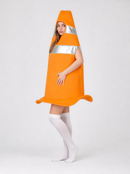 Adult Orange Traffic Cone Costume for Parties