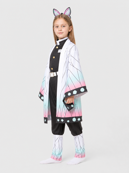 Shinobu Cosplay Costume from Demon Slayer with Cape side view