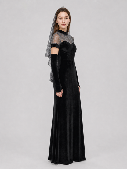 Mavis Cosplay Dress with Headpiece and Arm Cuffs