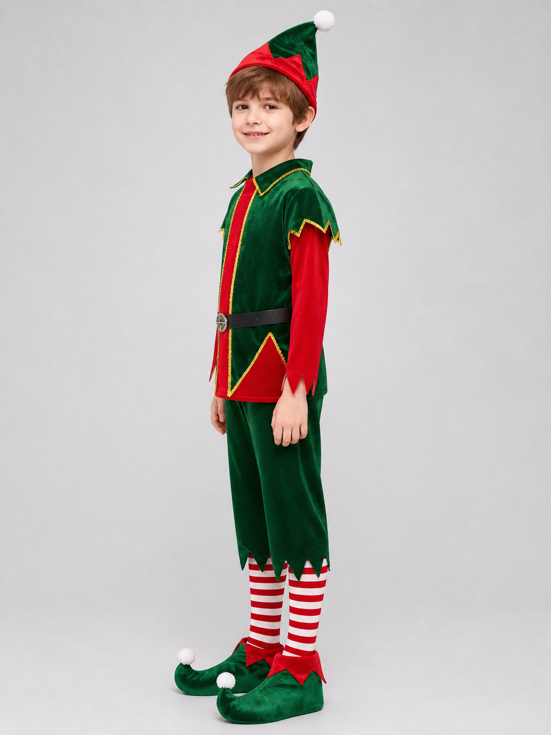 Christmas Elf Costume with Hat and Socks