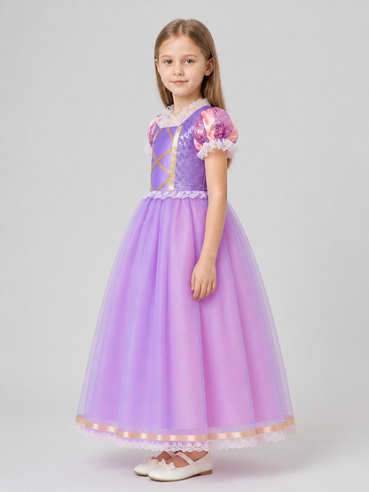 Sequin Princess Party Dress, Purple side view