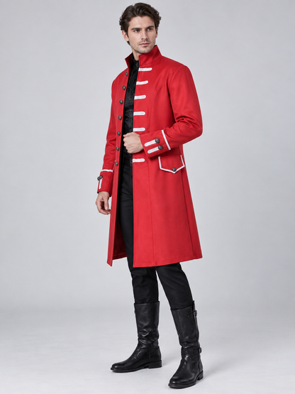 Red carnival tailcoat with white trim