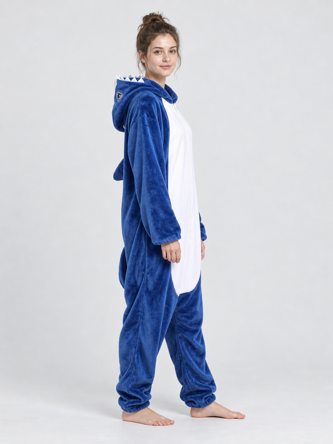 Shark Hooded Kigurumi Pajama, Blue