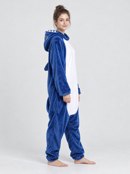 Shark Hooded Kigurumi Pajama, Blue