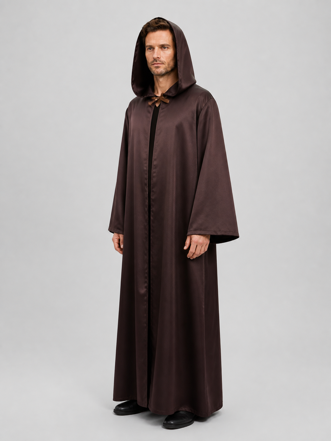 Hooded Jedi Cloak for Cosplay and Halloween side view
