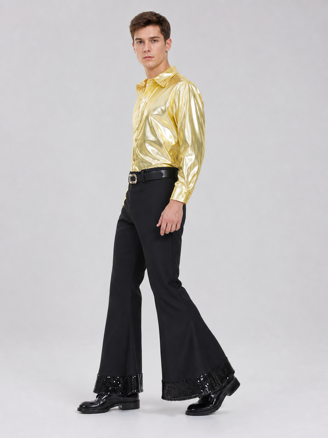 Retro Party Costume: Shirt and Flared Pants