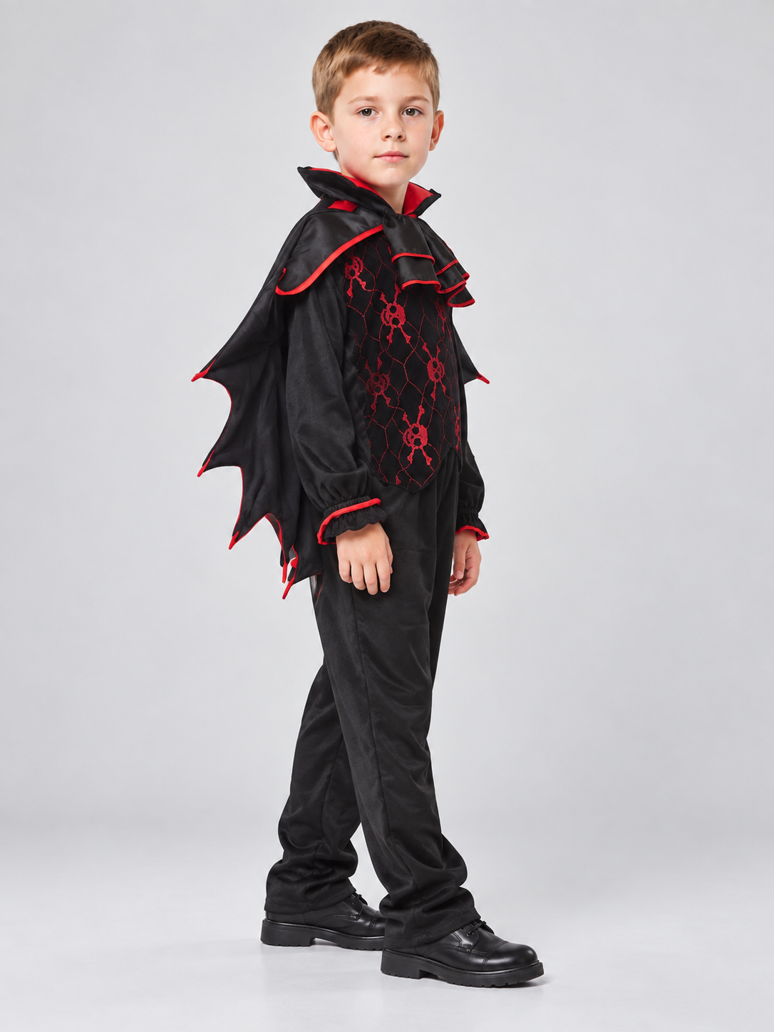 Children's Vampire Costume with Cape side view